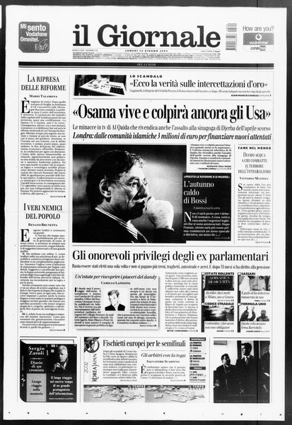 Il giornale del lunedi